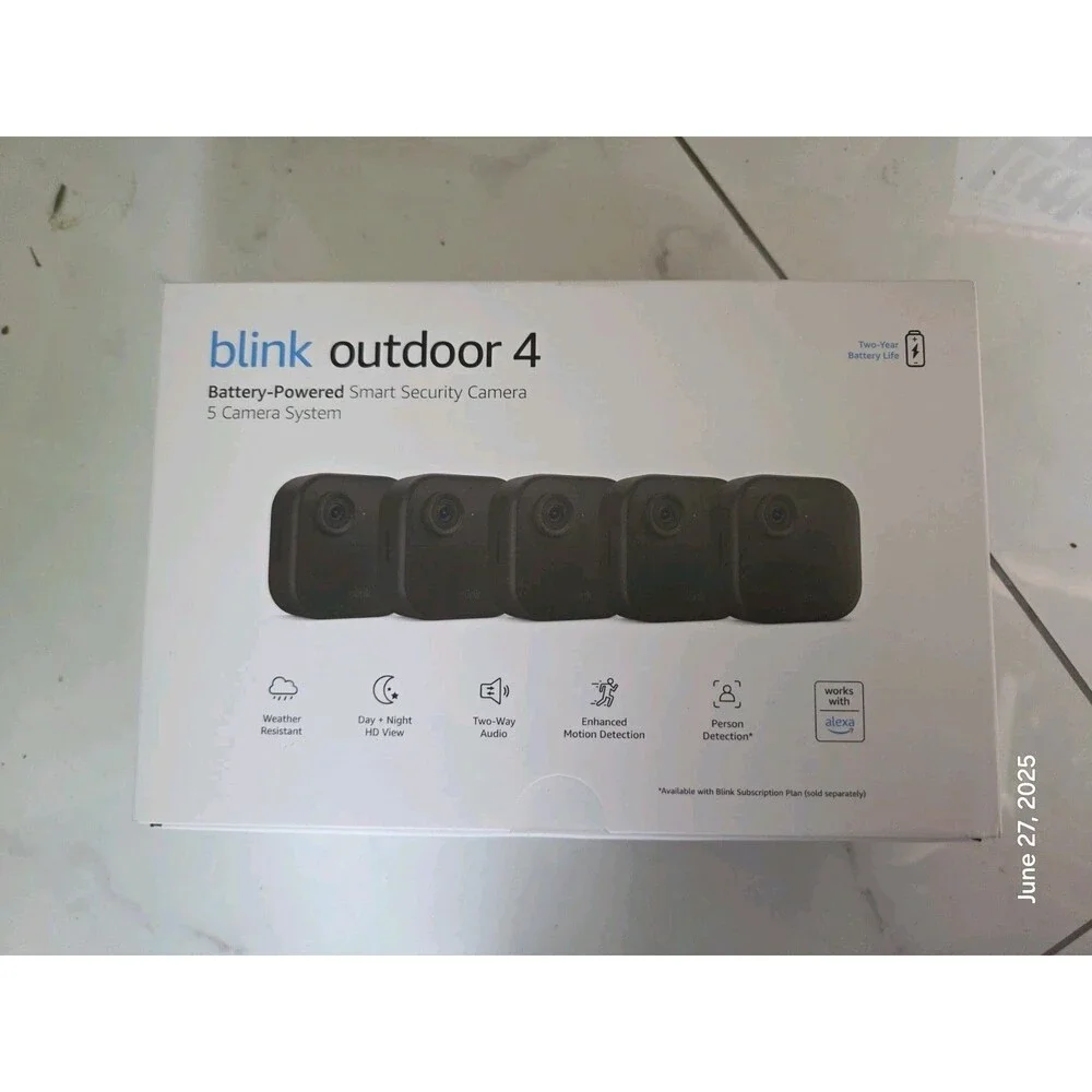 2024 Blink Outdoor 4 (4th Gen) 5 Camera Wireless HD Home Security System Kit NEW